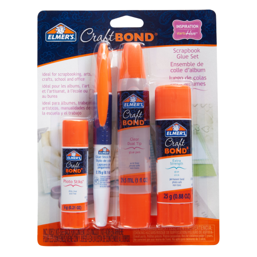 Elmer’s Craft Bond Scrapbook Glue Set, 4 Types of Craft Glue