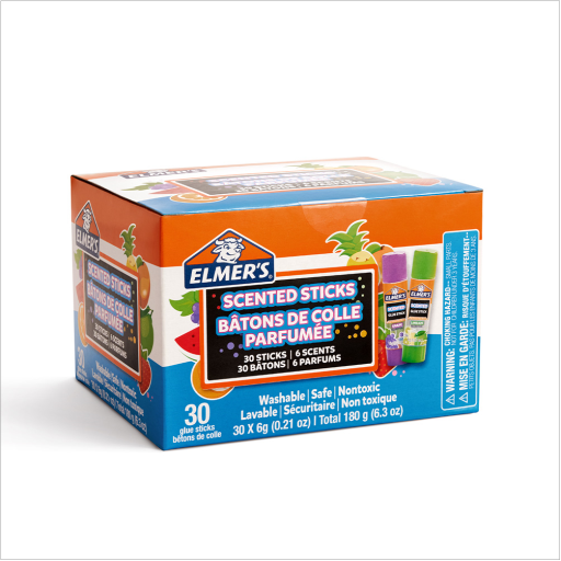 Elmer’s Scented Glue Sticks, Safe, Nontoxic School Glue, 30 Count (6g each)