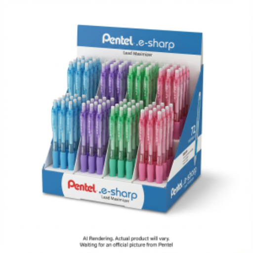 .E-Sharp Mechanical Pencil (0.5mm), (0.7mm) Open Stock Display 72PCS, English