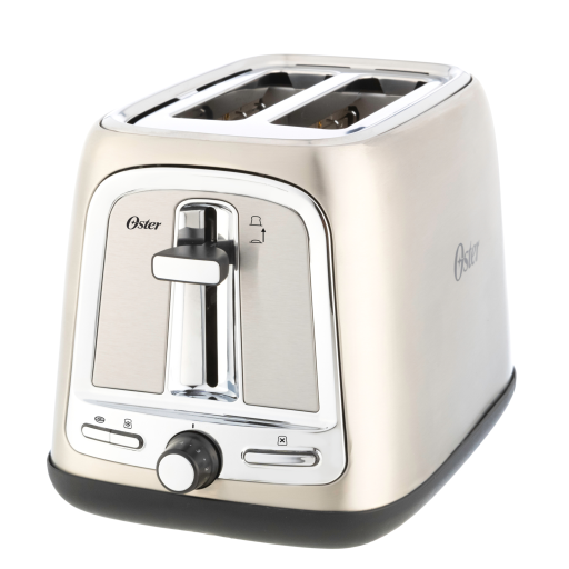 Oster 2119148 2-Slice Extra-Wide Slot Toaster – Stainless Steel with 7 Shade Settings