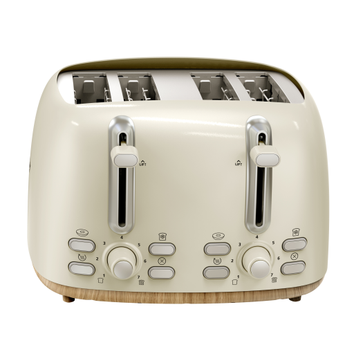 Oster 2210673 4-Slice Toaster with Extra Wide Slots – Modern Matte Oat Milk Finish
