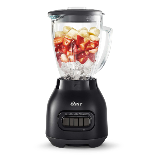 Oster 6-Cup Easy-to-Clean Smoothie Blender with Dishwasher-Safe Glass Jar, Black