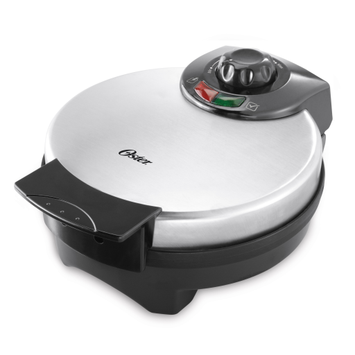 Oster CKSTWF2000033 8-Inch Belgian Waffle Maker – Adjustable Temperature Control & Stainless Steel