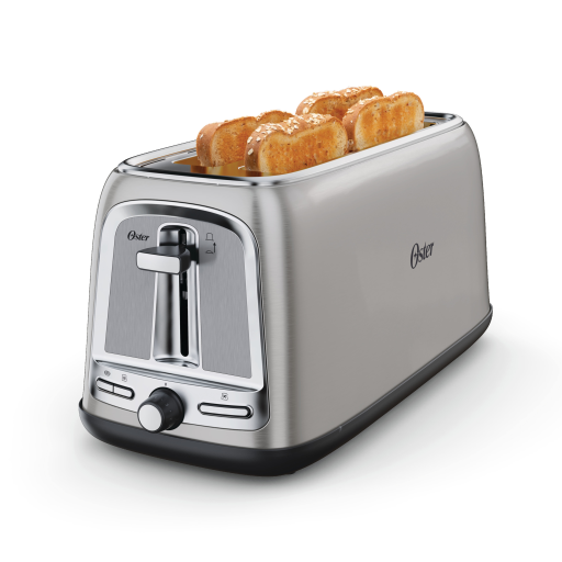 Oster 2119149 4-Slice Long Slot Toaster – Advanced Toast Technology & Stainless Steel