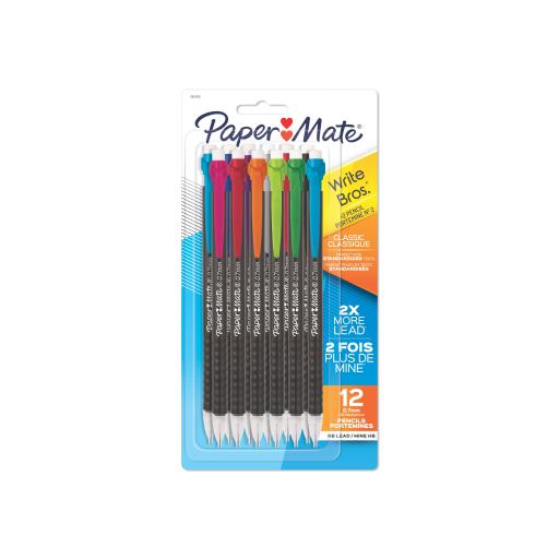 Paper Mate Mechanical Pencils, Write Bros. Classic #2 Pencil, Great for Standardized Testing, 0.7 mm, 12 Count