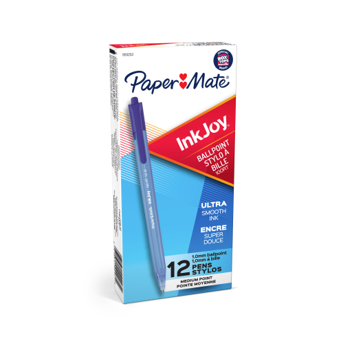 Paper Mate InkJoy 100RT Retractable Ballpoint Pen, Medium Point (1.0 mm), Blue, 1 Unit