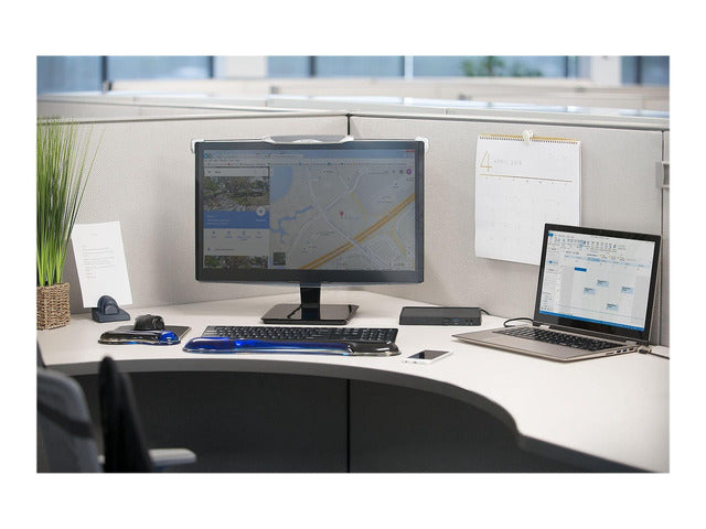 Kensington FS190 Snap2 privacy screen installed on 19 inch office monitor