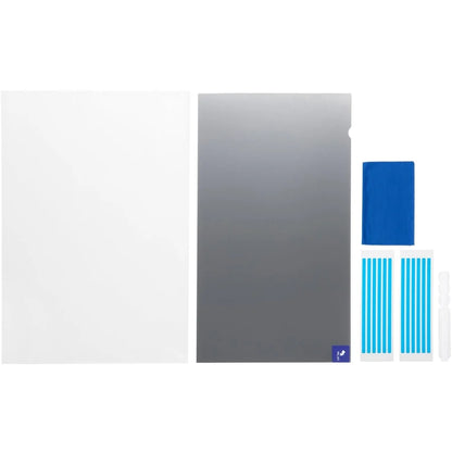 Kensington K52114WW FP280W10 privacy filter with mounting tabs and cleaning cloth