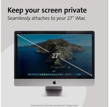 Kensington SA27 privacy screen for 27 inch Apple iMac K50723WW