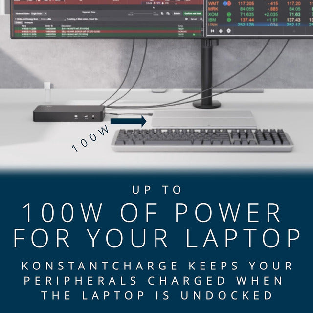 Kensington SD4790P docking station with up to 100W laptop Power Delivery