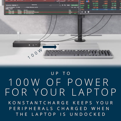 Kensington SD4790P docking station with up to 100W laptop Power Delivery