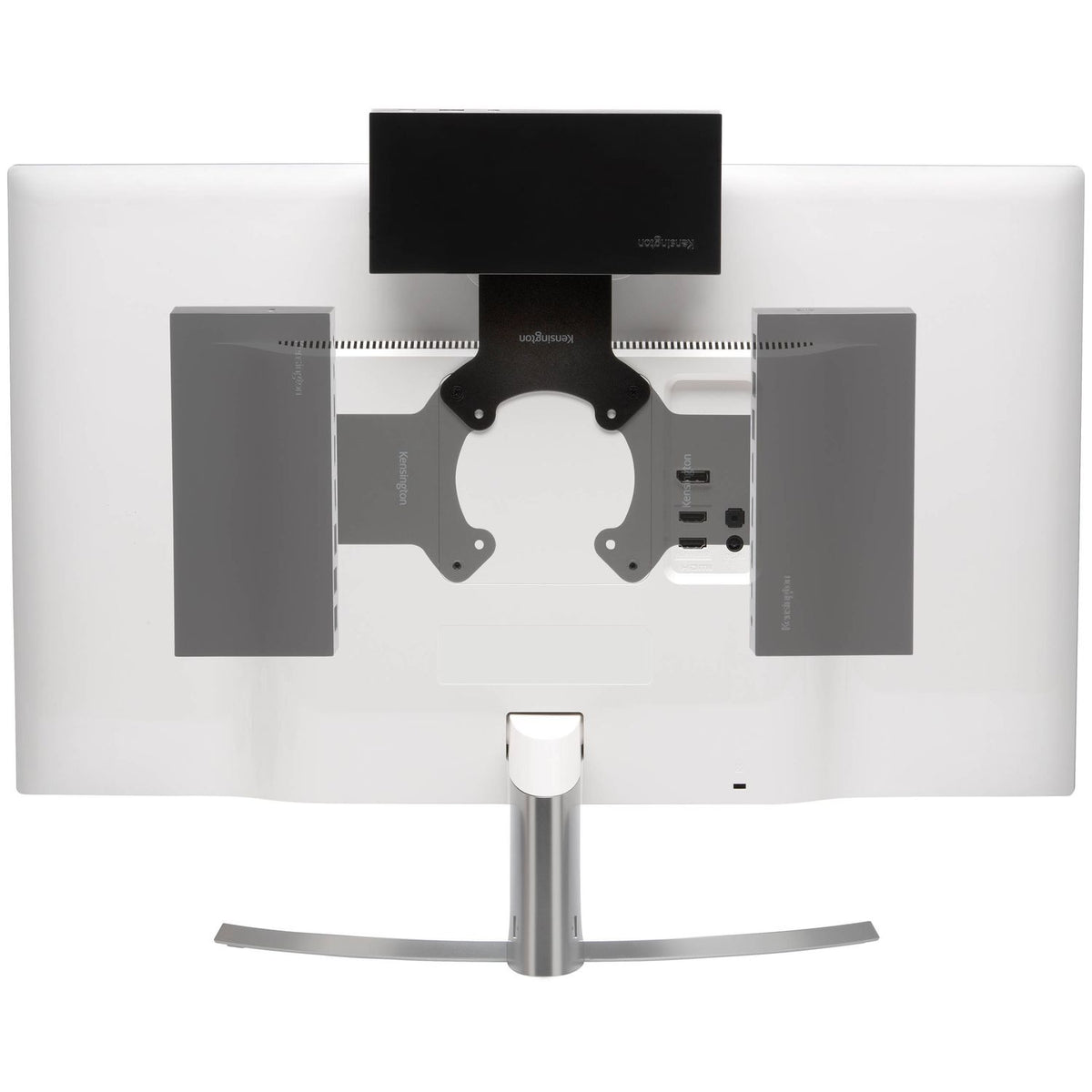 : Kensington SD4800P mounted behind monitor with optional VESA bracket