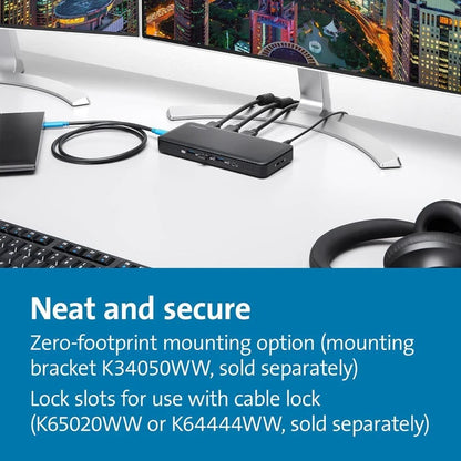 Kensington SD4839P USB-C triple video dock for multi-monitor office setup