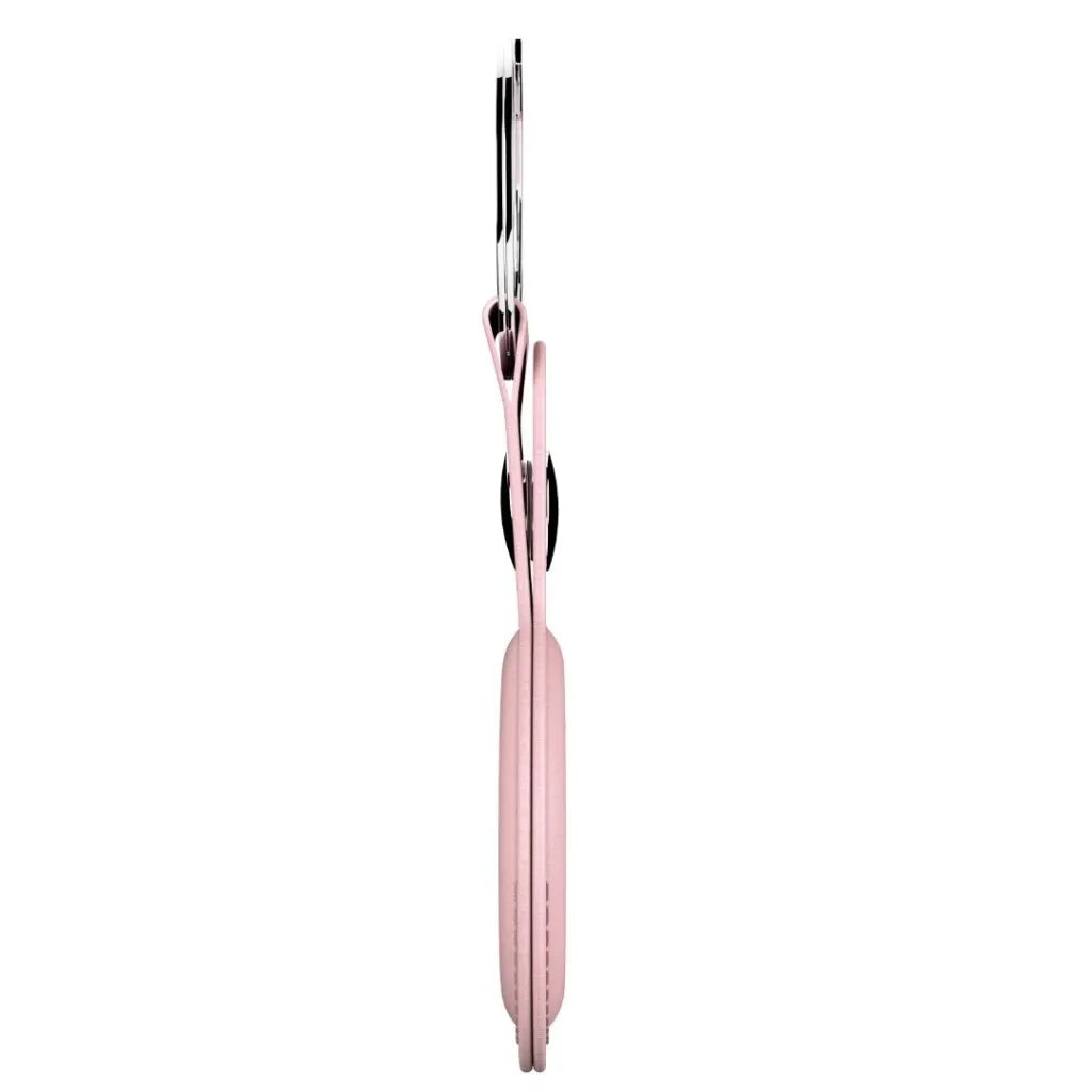 Shop KeyBudz AT2_S1_BLP blush pink AirTag keyrings. 2-pack with genuine leather holders, metal rings and secure snap closures for Apple AirTag.