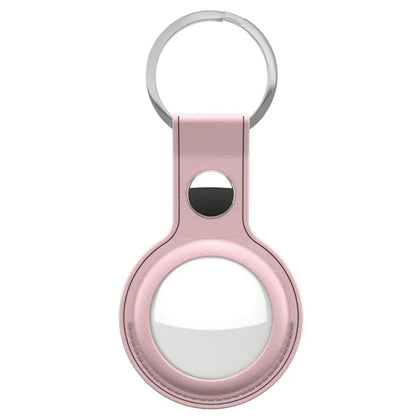 Shop KeyBudz AT2_S1_BLP blush pink AirTag keyrings. 2-pack with genuine leather holders, metal rings and secure snap closures for Apple AirTag.