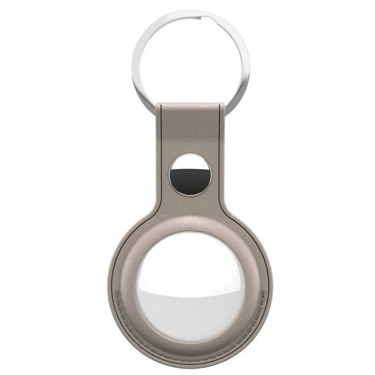 Shop KeyBudz AT2_S1_SBG Sandy Beige AirTag keyrings. 2-pack with genuine leather holders, metal rings and secure snap closures for Apple AirTag.