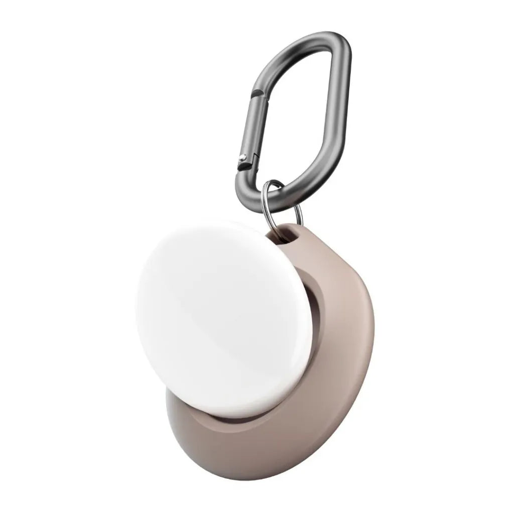 Shop KeyBudz AT4_S2_SBG Secure Dock for Apple AirTag. 4-pack in Sandy Beige with soft-touch holders, hooks and convenient storage pouches.