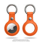 Shop the KeyBudz AT2_S1_EOG AirTag Snap Ring 2-Pack in Electric Orange, with genuine leather construction, snap closure and metal keyrings.