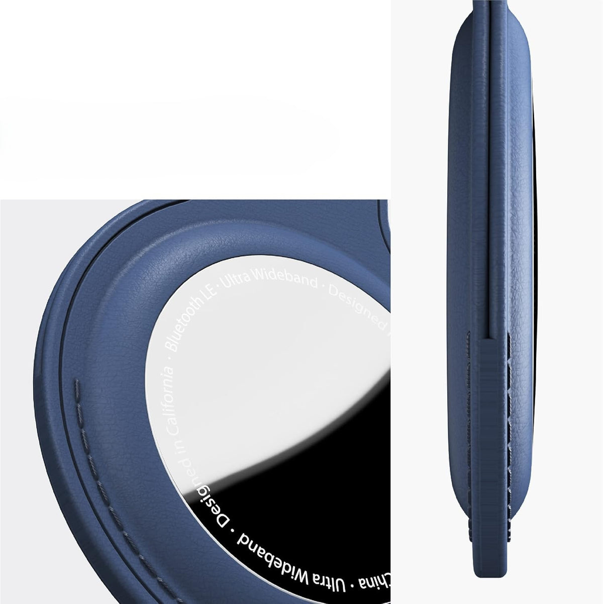 Shop KeyBudz AT2_S1_CBB Cobalt Blue AirTag keyrings. 2-pack with genuine leather holders, metal rings and secure snap closures for Apple AirTag.