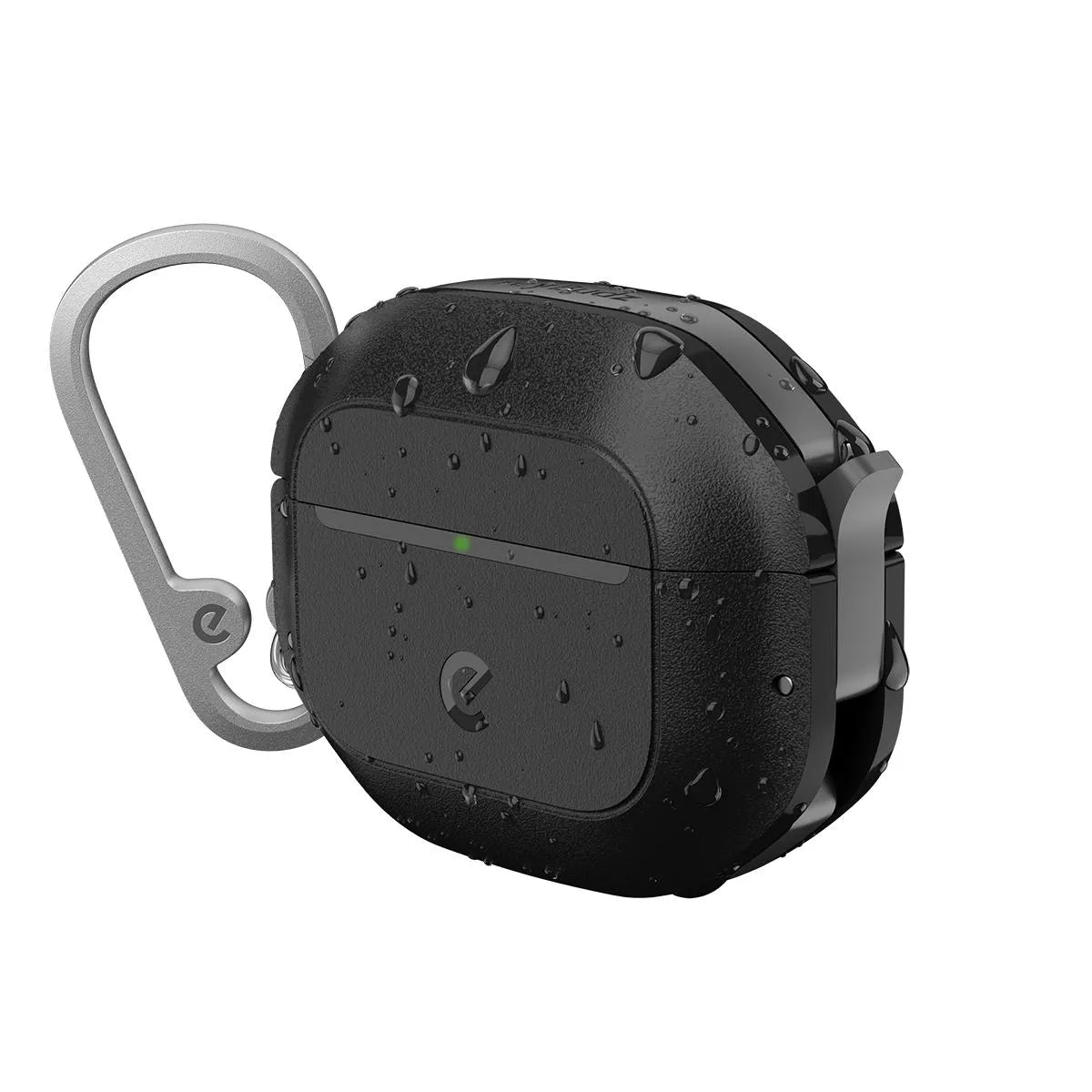 KeyBudz ElementProof AirPods 4 IP68 waterproof case Carbon Black