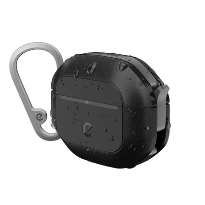 KeyBudz ElementProof AirPods 4 IP68 waterproof case Carbon Black