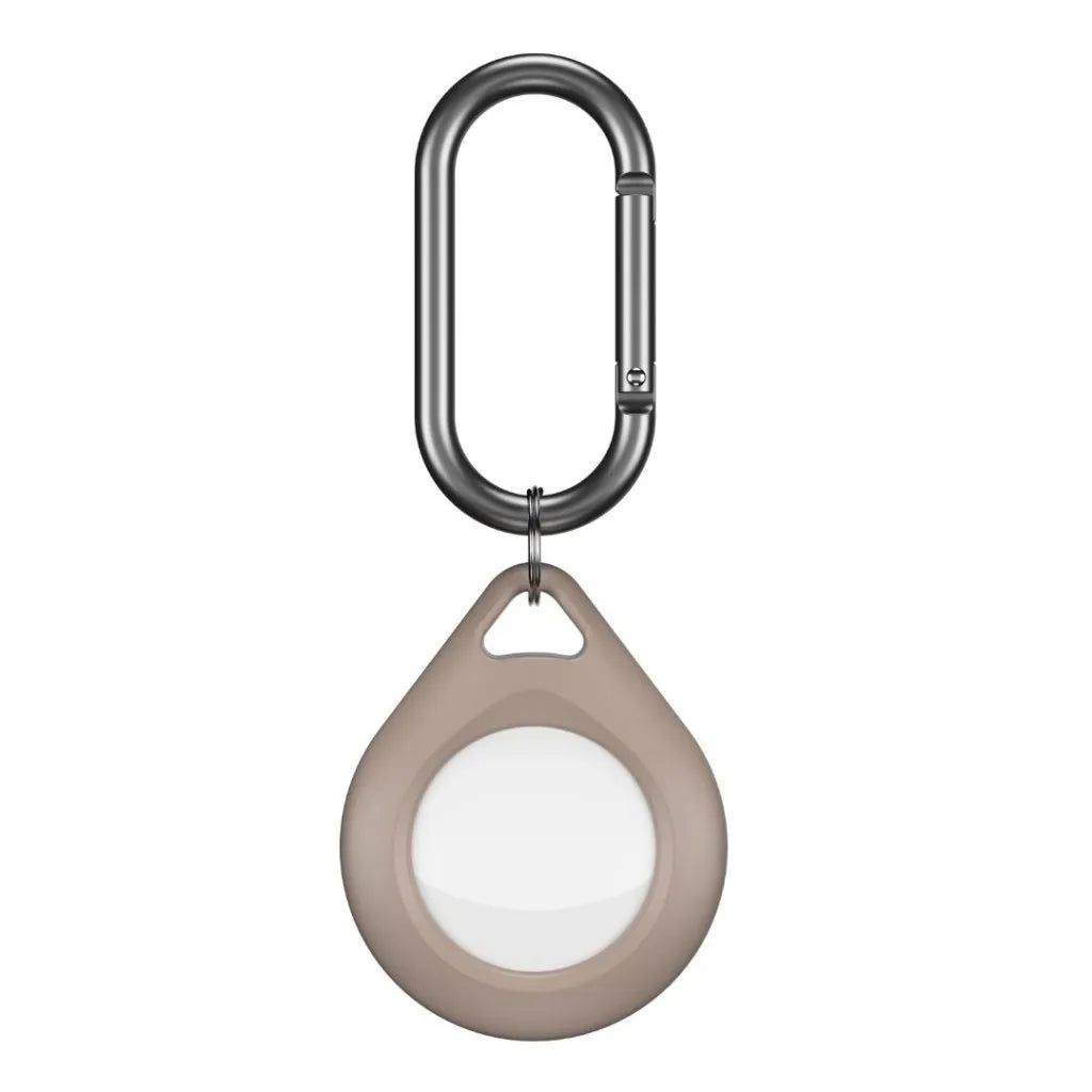 Shop KeyBudz AT4_S2_SBG Secure Dock for Apple AirTag. 4-pack in Sandy Beige with soft-touch holders, hooks and convenient storage pouches.